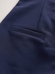 Navy Blue Square Neck Gold Button Mini Dress - Image 3 of 3