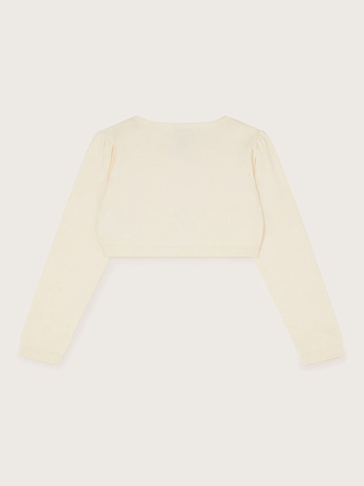 Monsoon Natural Maisie Diamante Trim Cardigan - Image 2 of 3