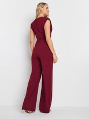 Long Tall Sally Red Scuba Wrap Jumpsuit - Image 3 of 4