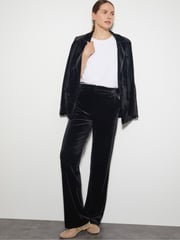 Monsoon Black Vada Velvet Trousers - Image 1 of 5