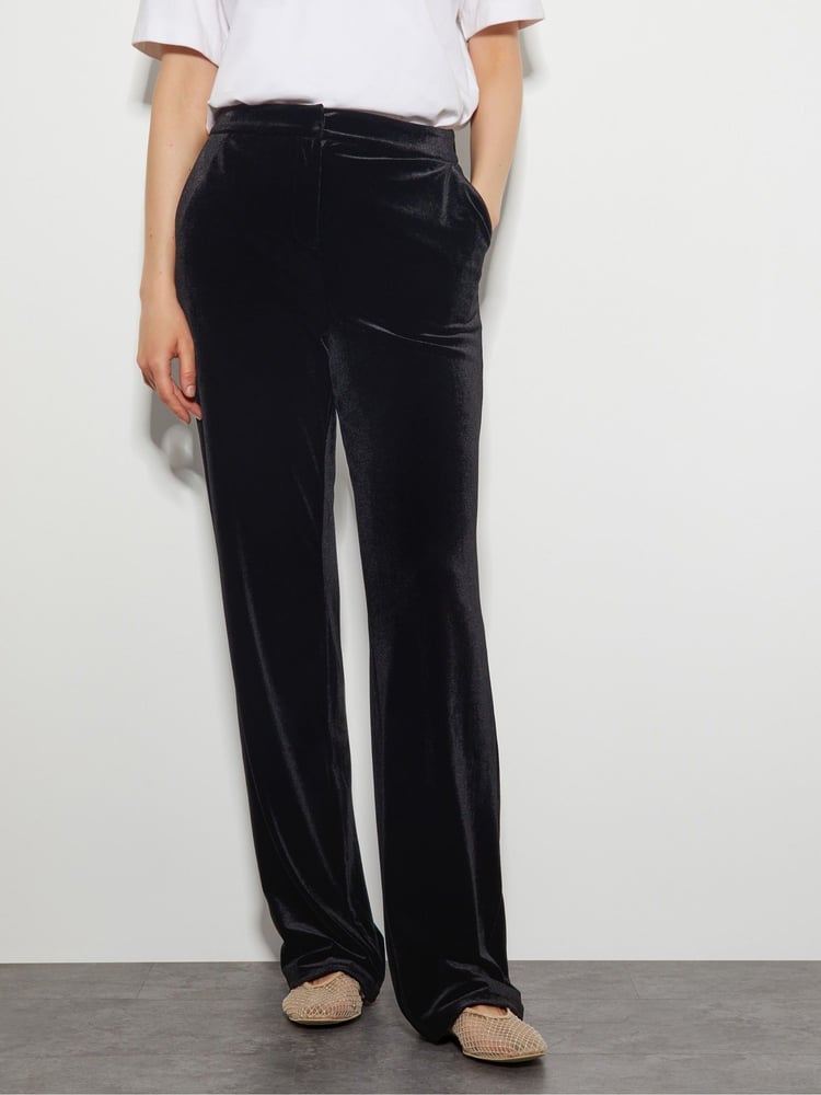 Monsoon Black Vada Velvet Trousers - Image 2 of 5