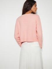Monsoon Pink Pia Pearl Cardigan - Image 3 of 4