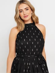 M&Co Black Metallic Choker Maxi Dress - Image 4 of 5