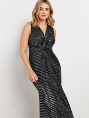 M&Co Black Sequin Sleeveless Brillo Dress - Image 4 of 6