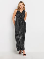 M&Co Black Sequin Sleeveless Brillo Dress - Image 5 of 6