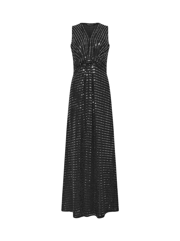 M&Co Black Sequin Sleeveless Brillo Dress - Image 6 of 6