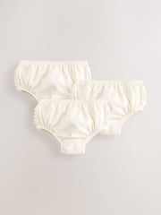 Cream Baby 100% Cotton Knickers 3 Pack (0mths-2yrs) - Image 1 of 7