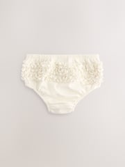 Cream Baby 100% Cotton Knickers 3 Pack (0mths-2yrs) - Image 5 of 7