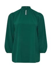 Yours Curve Green London Long Sleeve Keyhole Blouse - Image 5 of 5