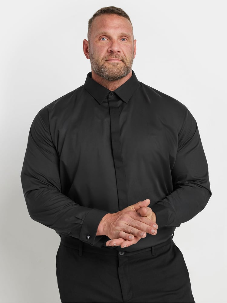 BadRhino Big & Tall Black Dinner Shirt - Image 2 of 4