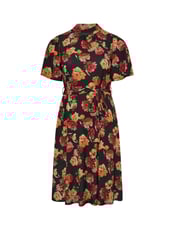 Yours Curve Black London High Neck Belted Skater Dress - Image 5 of 5