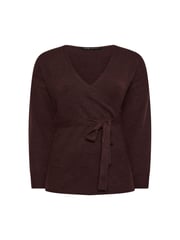 Yours Curve Purple Wrap Jumper - Image 5 of 5
