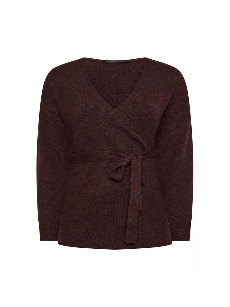Yours Curve Purple Wrap Jumper - Image 5 of 5