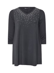 Yours Curve Grey Stud Swing Tunics - Image 5 of 5