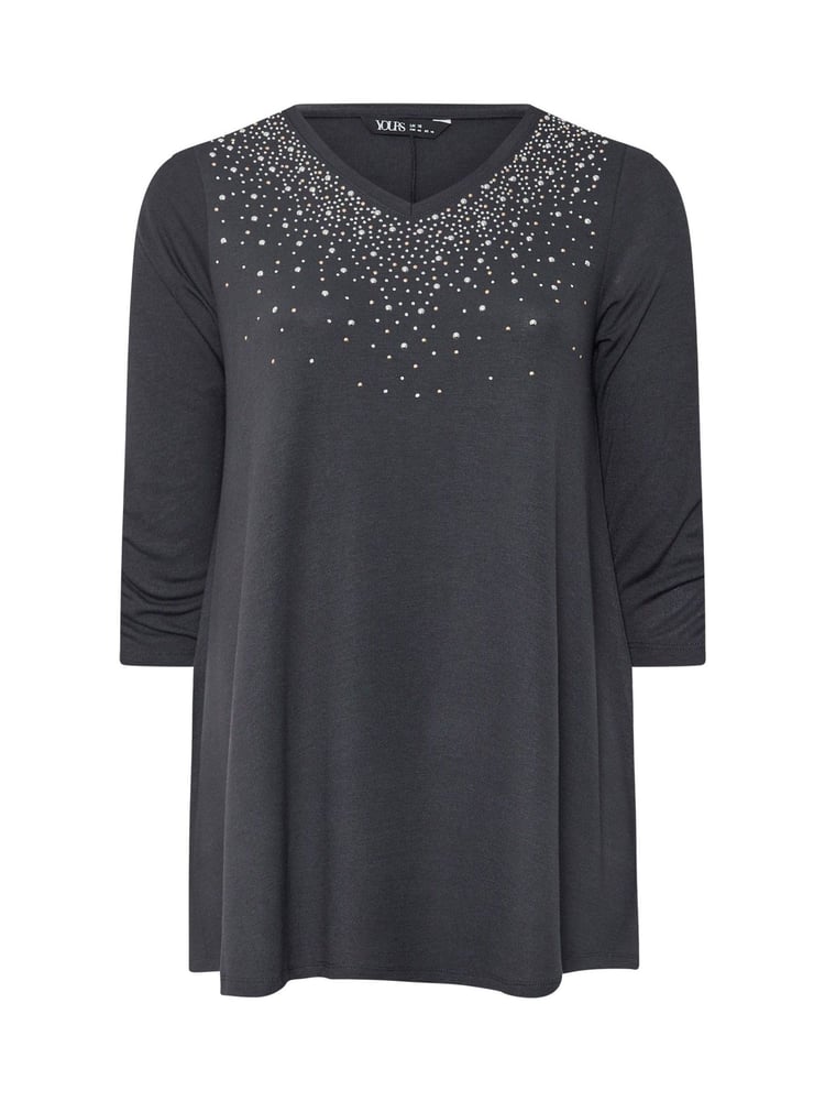 Yours Curve Grey Stud Swing Tunics - Image 5 of 5