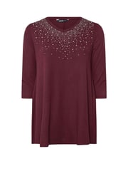 Yours Curve Red Stud Swing Tunics - Image 5 of 5