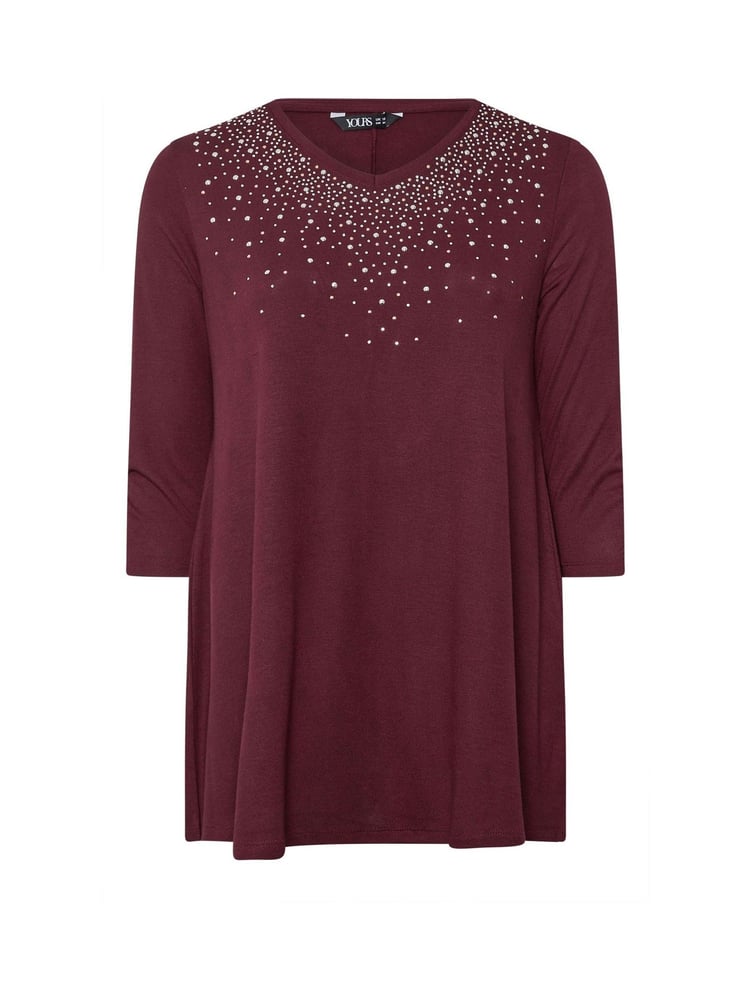 Yours Curve Red Stud Swing Tunics - Image 5 of 5