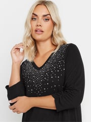 Yours Curve Black Stud Swing Tunics - Image 5 of 6