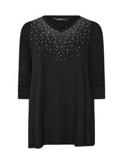 Yours Curve Black Stud Swing Tunics - Image 6 of 6
