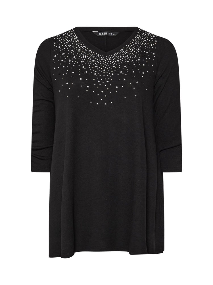Yours Curve Black Stud Swing Tunics - Image 6 of 6
