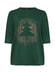 Yours Curve Green Christmas Tree Novelty T-Shirt - Image 5 of 5