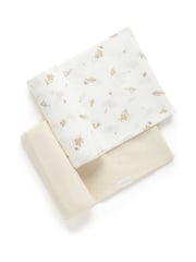 Purebaby Natural 100% Cotton Muslin Wraps 2 Pack - Image 1 of 2