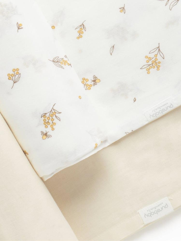 Purebaby Natural 100% Cotton Muslin Wraps 2 Pack - Image 2 of 2