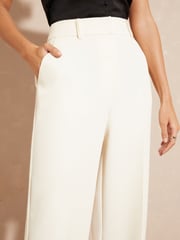 Love & Roses Ivory Petite High Waist Wide Leg Tailored Trousers - Image 2 of 4