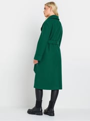 M&Co Green Petite Tailored Wrap Coat - Image 3 of 5