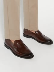 Dune London Brown Surrey Suede Penny Loafers - Image 1 of 7