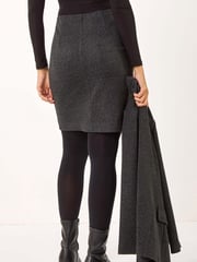 Roman Grey Smart Textured Stretch Skirt - Image 3 of 5