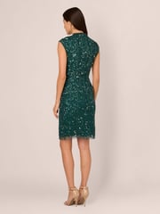 Adrianna Papell Green Bead Cocktail Dress - Image 2 of 7