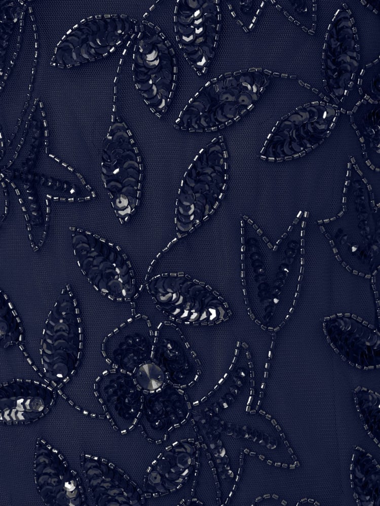 Adrianna Papell Bead Long Dress With Godets - Image 7 of 7
