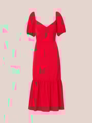Adrianna Papell Puff Sleeve Midi Dress - Image 6 of 7