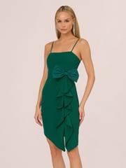 Adrianna by Adrianna Papell Mini Knit Crepe Dress - Image 1 of 7