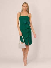 Adrianna by Adrianna Papell Mini Knit Crepe Dress - Image 3 of 7