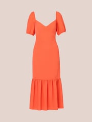 Adrianna Papell Puff Sleeve Midi Dress - Image 6 of 7