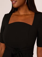 Adrianna Papell Crepe Tie Front Midi Dress - Image 5 of 7