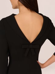Adrianna Papell Rolled Neck Crepe Midi Dress - Image 5 of 7