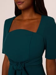 Adrianna Papell Crepe Tie Front Midi Dress - Image 4 of 7