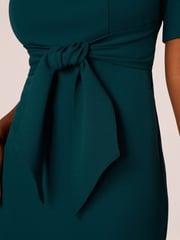 Adrianna Papell Crepe Tie Front Midi Dress - Image 6 of 7