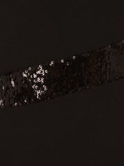 Adrianna by Adrianna Papell Knit Crepe One Shoulder Black Gown - Image 7 of 7