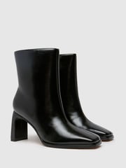 Schuh Becca Square Toe Heeled Black Boots - Image 2 of 4