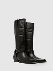 Schuh Dilara Lederstiefel Schwarz - Bild 2 von 4