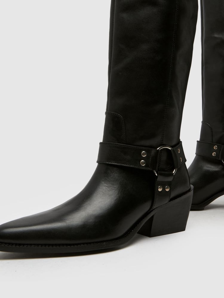 Schuh Dilara Lederstiefel Schwarz - Bild 4 von 4