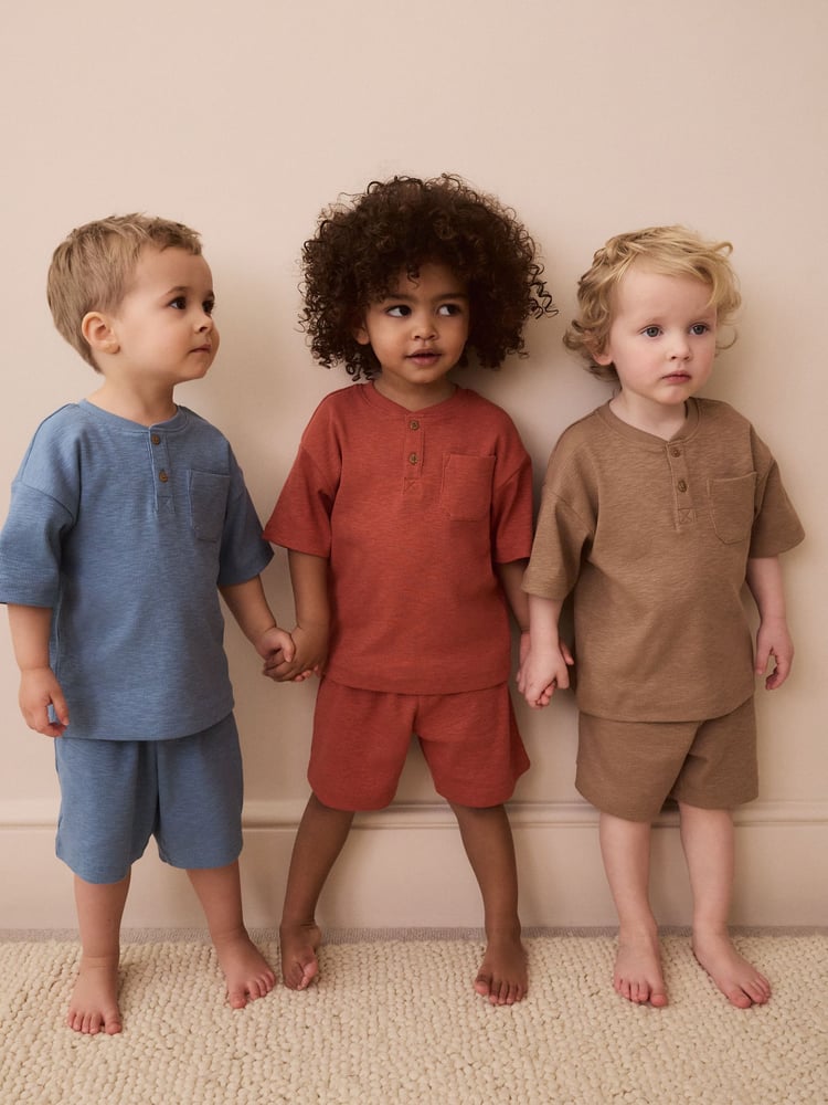 Multi Plain Short Pyjamas 3 Pack (9mths-10yrs) - Image 1 of 13