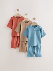 Multi Plain Short Pyjamas 3 Pack (9mths-10yrs) - Image 7 of 13