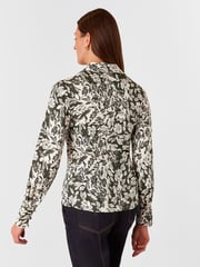 Whistles Green Cut Stems V-Neck Blouse - Image 2 of 5