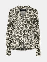 Whistles Green Cut Stems V-Neck Blouse - Image 5 of 5