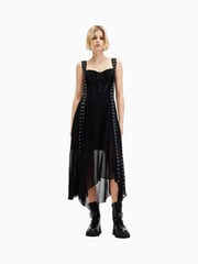 AllSaints Black Luna Dress - Image 4 of 7